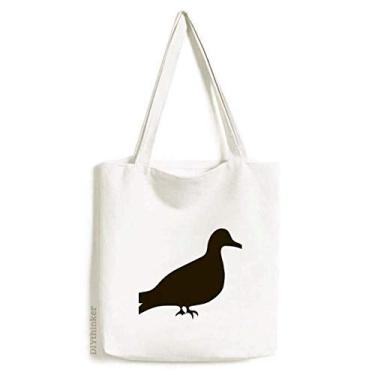 Imagem de Black Pigeon Animal Portrayal Bolsa sacola de compras casual bolsa de mão