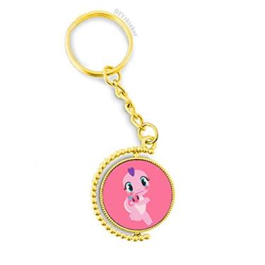 Imagem de Chaveiro com conector de metal Dinosaur Kingdom Love You, acessório dourado