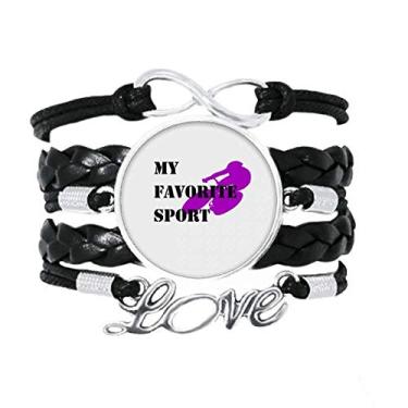 Imagem de OFFbb-USA Pulseira de bicicleta equilibrada Like Sports Fitness Love Accessory Twisted Leather Knitting Rope Presente