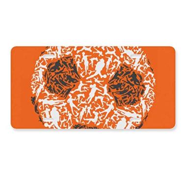 Imagem de DIYthinker Placa de licença de futebol americano, esportes, pessoas, decoração de carro, acessório de aço inoxidável