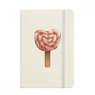 Imagem de Caderno de picolés de sorvete vermelho com capa dura de tecido oficial diário clássico