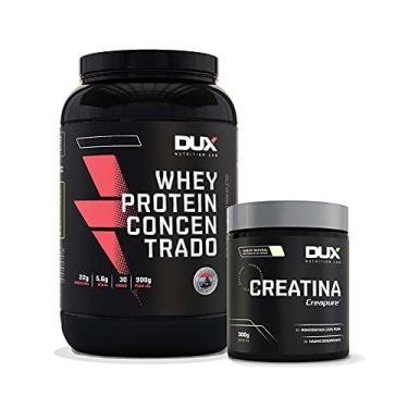 Imagem de Kit 1 Whey Concentrado 900g Sabor Côco + Creatina Creapure 300g - Dux Nutrition