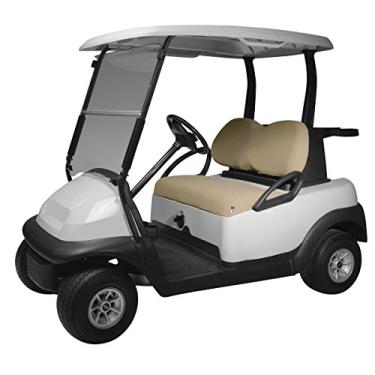 Imagem de Classic Accessories Capa de assento Fairway Golf Cart Terry Cloth Bancada Cáqui, 101 cm C x 46 cm L x 15 cm A