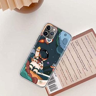Imagem de Capa de telefone de astronauta fofa de desenho animado para iPhone 14 13 Pro Max 11 12 Mini SE 2020 X XS XR 8 7 Plus 6 6S 5 5S Clear Cove, QF616,8, para iPhone 5 5S