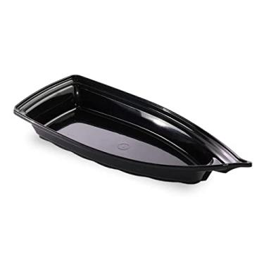 Imagem de Barca Barco para Açaí Sushi Sashimi Sorvete Prato Bandeja 42 Cor:Preto