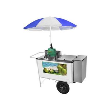 Imagem de Carrinho de Água de Coco com Guarda Sol e Rodas Pneumáticas