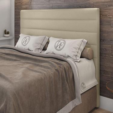 Imagem de Cabeceira Queen Napoli 160cm Material Sintético Bege c/ Frame Italian Flex