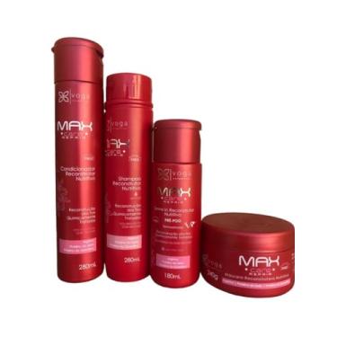 Imagem de Kit Shampoo Cond Mascara Leave-in Nutritivo Max Care Repair Voga