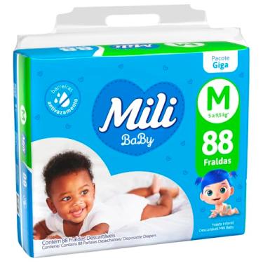 Imagem de Mili Fraldas Descartáveis Bebê Toque Suave Giga M 4x88