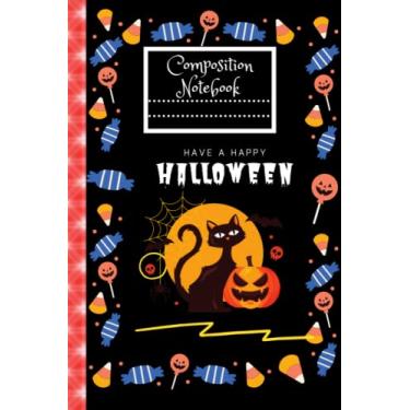 Imagem de Happy Halloween Composition Notebook Lined Journal: halloween composition notebook for girls paperback I cute ghost Horror halloween composition notebook I Gift for Kids, Girls, Boys, School, Students