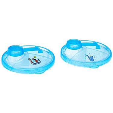 Imagem de Sonne Kit C/2 Porta Leite Em Pó Com 3 Divisórias Sax/Barco Menino Azul Pacote De 2