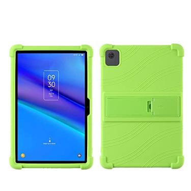 Imagem de QYiiD Capa para TCL Tab 10s 10,1 polegadas FHD modelo 9081X/TCL Tab 10 5G TCL-9183W 2022, capa protetora de silicone leve para crianças compatível com choque macio para TCL TAB 10s 9080G 2021, verde