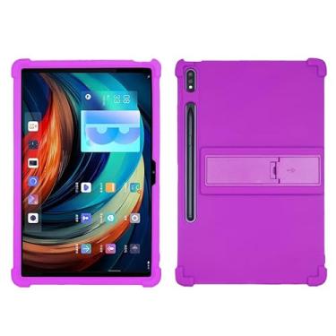 Imagem de QYiiD Capa para Lenovo Tab P12 Pro 12,6" TB-Q706F, capa protetora de silicone leve à prova de choque macia adequada para crianças para tablet Lenovo Xiaoxin Pad Pro 12,6, roxo