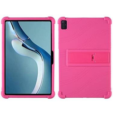 Imagem de QYiiD Capa para TCL Tab 10s 10,1 polegadas FHD modelo 9081X/TCL Tab 10 5G TCL-9183W 2022, capa protetora de silicone leve para crianças compatível com choque macio para TCL TAB 10s 9080G 2021, rosa