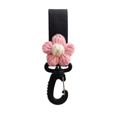 Imagem de Gancho para carrinho de bebê, adorável flor, organizador de carrinho de bebê, bolsa de armazenamento, suprimentos infantis, acessório de presente, flor, carrinho de bebê, raiva