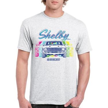 Imagem de Camiseta masculina Shelby GT500 1967 American Legend Mustang Racing Retro Cobra GT 500 Performance Powered by Ford, Cinza-claro, 4G