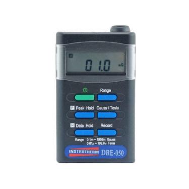 Imagem de Medidor Campo Eletromagnético Digital Escala 0,01 A 199,9µT Datalogger Dre-050 Portátil Instrutherm Estojo Certificado