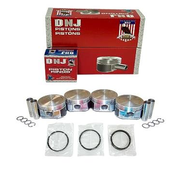 Imagem de DNJ Kit de pistão e anel PRK317 para Chevrolet Oldsmobile Pontiac Saturn Alero Cavalier Classic Cobalt G5 Grand Am HHR Ion L100 L200 L300 LS LS1 LW1 LW200 2.2L L4 DOHC 16V naturalmente aspirado
