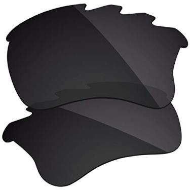 Imagem de Firtox Lentes polarizadas de substituição compatíveis com óculos de sol Oakley Flak Jacket XLJ - Stealth Black