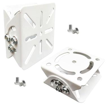 Imagem de GledeYeTec 2 conjuntos de câmera de segurança CCTV universal suporte de montagem em poste adaptador, conector de junta de pato 2D suportes para câmera de vigilância de vídeo para câmera de vigilância