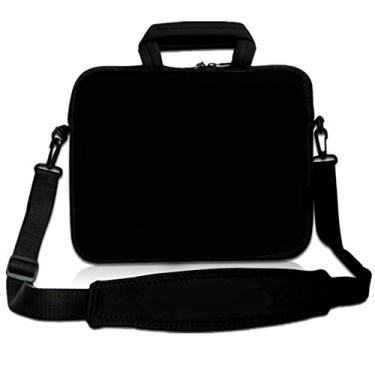 Imagem de RICHEN Bolsa carteiro bolsa de transporte manga com alça acessório bolso cabe laptops/notebook/ebooks/tablet infantil/iPad, Pure Black, 11-13.3 inch