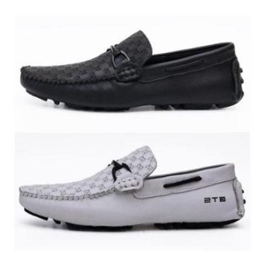 Imagem de Kit 02 Pares Mocassim Driver Masculino Clube do Sapato de Franca NS KIT Skyline-Masculino