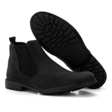 Imagem de Bota masculina casual chelsea cano médio solado borracha-Masculino