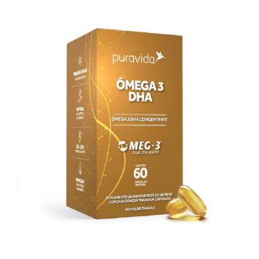 Imagem de Ômega 3 DHA MEG-3 (60 Cápsulas) Pura Vida-Unissex