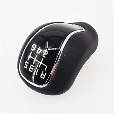 Imagem de TWENOW Manípulos de mudança de marchas de couro manual manípulo de câmbio alavanca de câmbio 6 velocidades para Creta IX25 Forte Cerato K3 Ceed 2012-2016