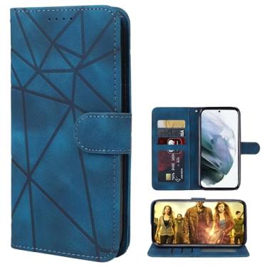 Imagem de Wanyuexes Capa para iPhone 13 Mini, capa carteira para Apple 13 Mini de 5,4 polegadas com protetor de tela de vidro temperado, pele PU flip suporte para cartão de crédito para iPhone 13 Mini azul