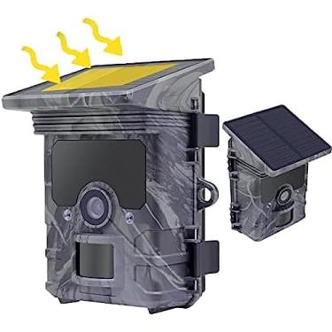 Imagem de Câmera de jogo de trilha 24MP 1296P Visão noturna Lente grande angular de 120 ° 0,3s Velocidade de disparo ativada por movimento IP66 Câmera de escotismo de caça à prova d'água com painel so