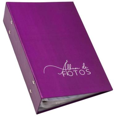 Imagem de Album de fotos 10x15/500 fotos roxo profundo menina magica