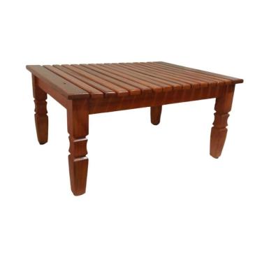 Imagem de Mesa De Centro Para Jardim Em Madeira Maciça Ripada