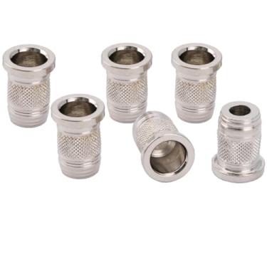 Imagem de Musiclily Pro 11mm Aço Buchas Superior String Ferrules para Guitarra Telecaster Strat, Niquelada(6 Peças)