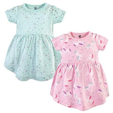 Imagem de Hudson Baby Vestidos de algodão para bebês meninas, Unicórnio mágico, 3-6 Meses