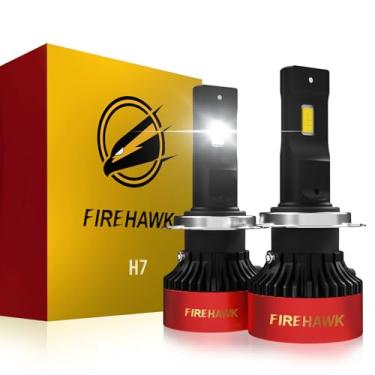 Imagem de Firehawk Lâmpadas LED H7 40000LM 6000K branco frio, luz de neblina plug-n-play de 5 minutos, pacote com 2
