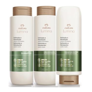 Imagem de Kit Lumina para Cabelos Cacheados com Shampoo, Condicionador e Creme de Pentear