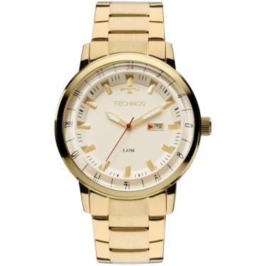 Imagem de Relógio Technos, Pulseira de Aço, Masculino, Dourado