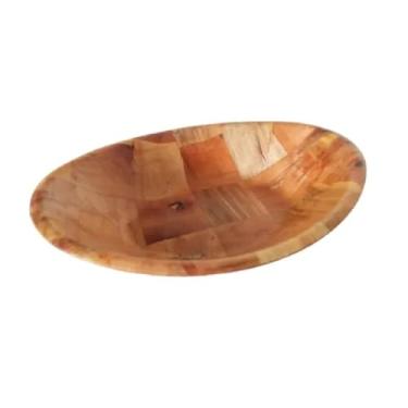 Imagem de Gamela Travessa Tigela Bambu Servir Petiscos Cozinha 20cm