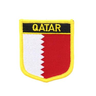 Imagem de Generic Ruoming 1 peça tipo escudo emblema bandeira do Catar ferro ou costurar em bordado tático militar nacional Qatar (Qatar)