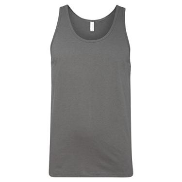 Imagem de Camiseta regata unissex Bella + Canvas, Char-black Trib, Small