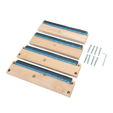 Imagem de Moldura de Tira de Bordado de Madeira Maciça Akozon 9,8 pol. 4 Lados, Moldura de Gancho de Tapete Com Chave Sextavada e Parafusos para Fácil Montagem, Ideal para Tufos e Ponto