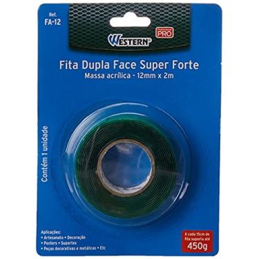 Imagem de Western FA-12 Fita Dupla Face Forte, Verde, 12 mm x 2 m