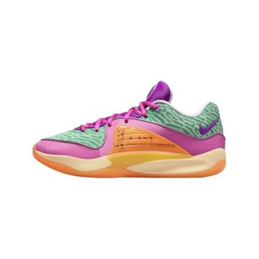 Imagem de Nike KD 16 Tênis de basquete masculino, Verde estádio/quase verde/rosa divertido/hipervioleta, 41