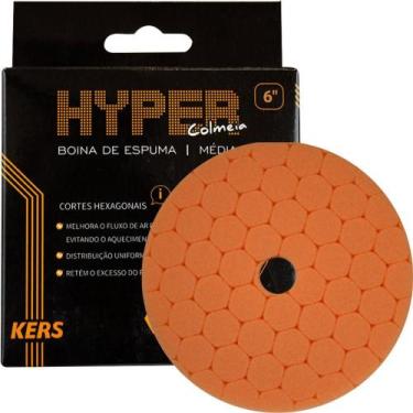 Imagem de Boina de Espuma Hyper 6" Laranja Refino Média Kers