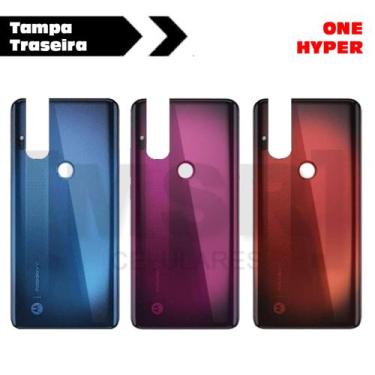 Imagem de Tampa traseira ORIGINAL celular MOTOROLA modelo ONE HYPER, ROSA BOREAL