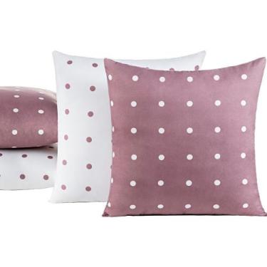Imagem de Almofadas Cheias Petit Poá 04 Peças - Rose - Bia Enxovais
