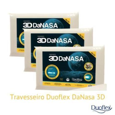 Imagem de Kit 3 Travesseiros Com Maior Sustentação - 3D Nasa Alto - Duoflex