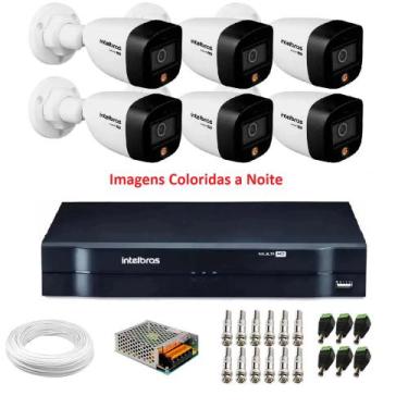 Imagem de Kit 6 Câmeras de Segurança Intelbras vhd 1220 B Color Full HD 1080p 20