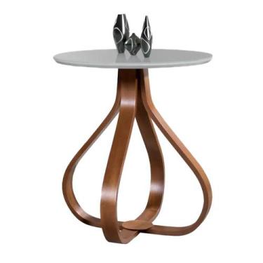 Imagem de Mesa de Canto Bella Redonda Off White 70 cm - TNA Decor